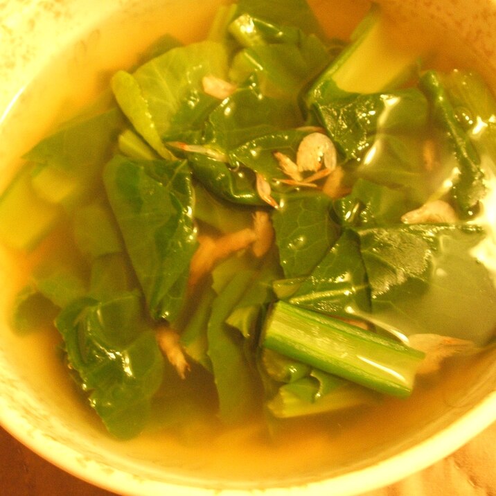 菜花と干しエビの中華スープ
